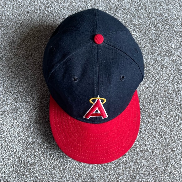 RARE Vintage California Angels New Era Baseball Made In USA Cap Sz 7.5 - Picture 5 of 13